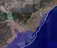 Previsin de inundaciones en Barcelona si sube el nivel del mar.